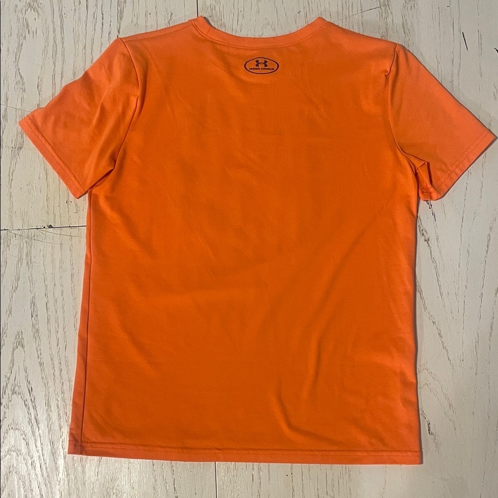 Under Armour Kids Bright Orange Tee - 100% Beast Graphic - Picture 3 of 4